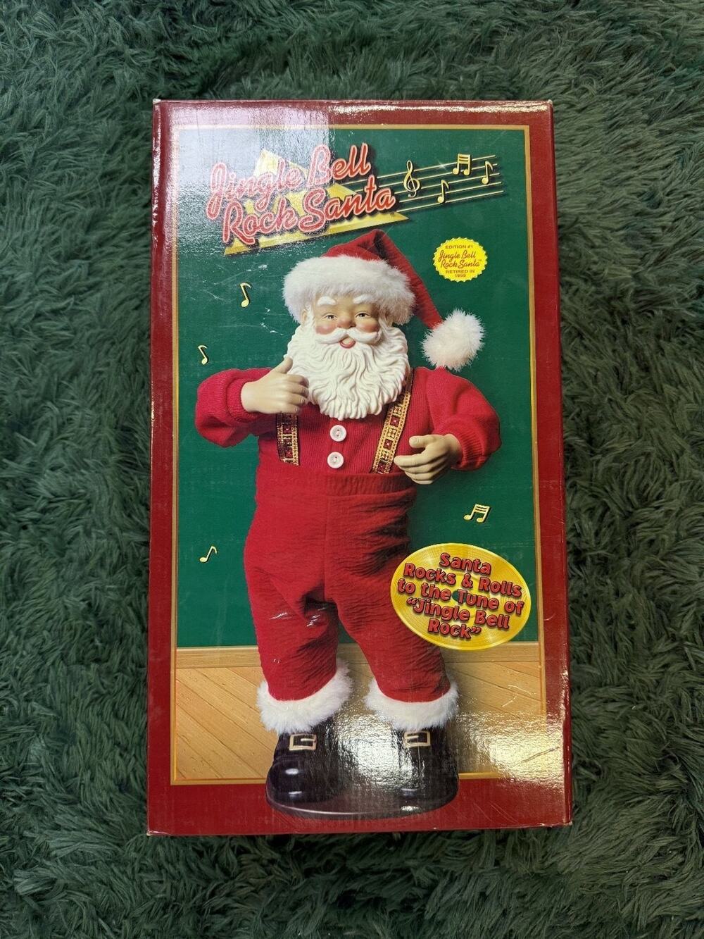 Vintage 1998 Rock Santa Collectibles Jingle Bell Rock Dancing Santa WORKS!